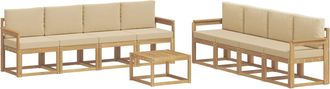 vidaXL Conjunto De Sof&aacute;s De Exterior 9 Uds. Y Beige Vidaxl