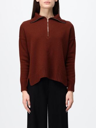 Max Mara Maglia in misto alpaca con collo a listino e mezza zip