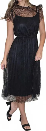 Wishlist The Addison Midi Dress In Black