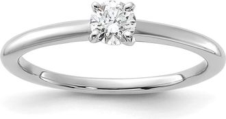 Diamond2Deal 14k Gold Lab Grown Diamond Engagement Ring 1/4Ct Clarity- VS Color- D-E