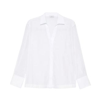 PESERICO Peserico, Shirts, female, White, Size: M V-neck Shirt