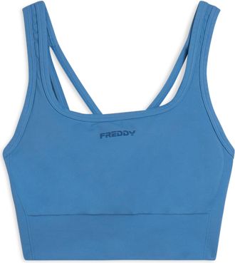 Freddy Top sportivo seamless supporto medio con inserti a costine