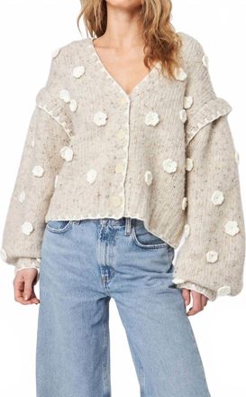 John & Jenn Marco Floral Sweater In Tundra Flowers