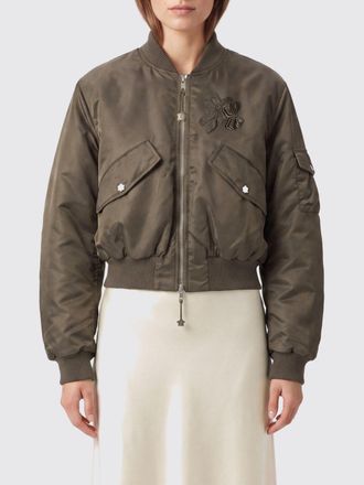 Cecilie Bahnsen Bomber imbottito in tessuto tecnico con ricami e chiusura a zip
