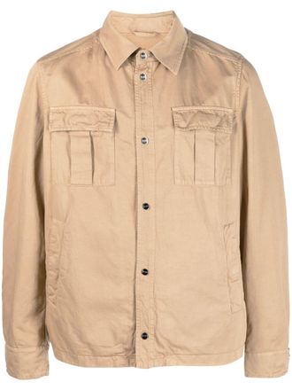 Herno button-up shirt jacket - Neutrals