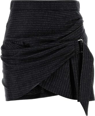 Isabel Marant Isabel Marant Embroidered Wool Blend Rosaria Mini Skirt