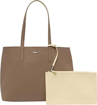 Lacoste Anna Reversible Tote con Neceser - Bags - Mujer - Marr&oacute;n - ONE SIZE