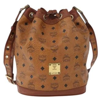 MCM Borsa a secchiello in tela Pre-owned - - Pre-owned - Donna - Marrone - ONE SIZE