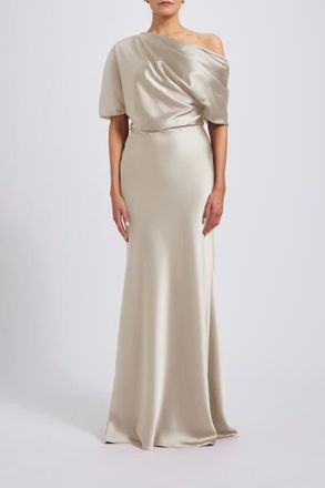 Amsale The Slouch Dress in Champagne at Nordstrom, Size 16