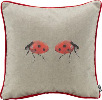 H.O.C.K. Dekokissen »Marienkäfer« changierender Samt, Kissenhülle mit Füllung, 1 Stück
