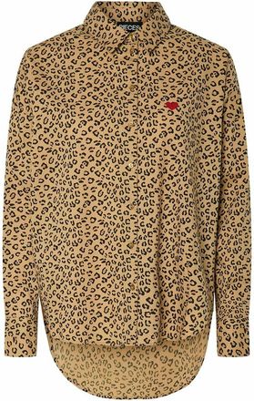 Pieces Hemd met luipaardprint