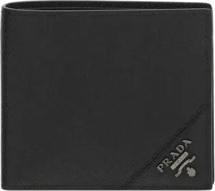 Prada Wallets & Cardholders, male, Black, Size: ONE SIZE Small Leather Wallet
