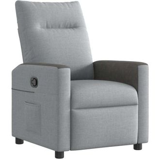 vidaXL Sill&oacute;n Reclinable De Tela Gris Claro Vidaxl