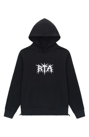 Rta Jordan Black Spike Oversize Graphic Hoodie at Nordstrom, Size Xxx-Large