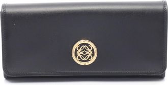 Loewe Black Leather Long Wallet (Bi-Fold) (Pre-Owned)