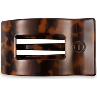 Teleties Medium Flat Rectangle Hair Clip in Tortoise at Nordstrom
