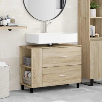 vidaXL Vidaxl Mobiletto Da Bagno Rovere Sonoma 80 X 35 X 60 Cm