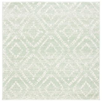 Safavieh Alfombra moderno verde y marfil 183 x 183 cm
