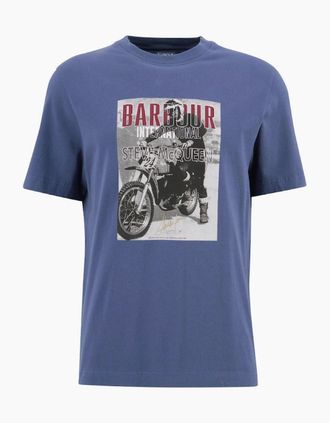 Barbour Mens Barbour International Arnes Photographic T-Shirt BU74 Oceana - Size: 38