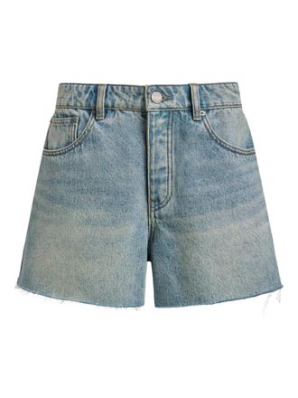 12 Storeez raw-cut denim shorts - women - Cotton - 24 - Blue