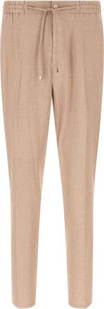 Etro Beige Linen Solid Joggers