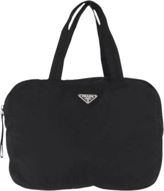 Prada Pre-owned Handbags, female, Black, Size: ONE SIZE Pre-owned Vintage Nylon Handbag