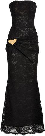 Rowen Rose Lace Heart-Detail Maxi Dress Size L