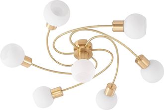 Lindby L&aacute;mpara De Techo ciala En Dorado Vidrio - Lindby