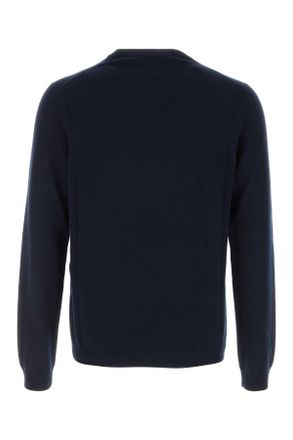 Gucci Mens Midnight Blue Cashmere Sweater Ink Exterior: Maglieria