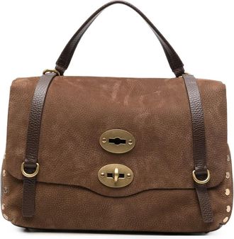 Zanellato Tassen, Dames, Bruin, ONE Size, Leer, Postina RE Jones Nabuk Small Tote Bag