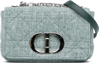 Dior Pre-owned Dior Small Tweed Macrocannage Caro Bag Ladies 05-RU-0252