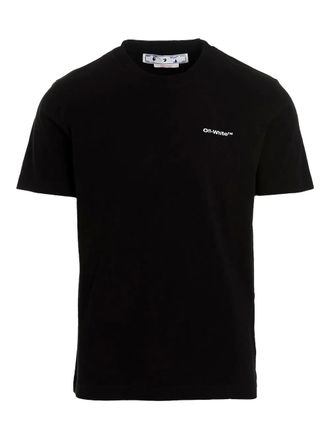 Off-white wave outline T-shirt - men - Fabric - S - Black