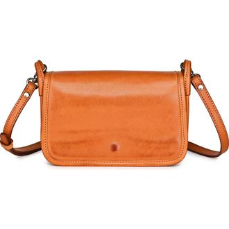 OLD TREND Pansy Genuine Leather Slim Everyday Mini Crossbody in Caramel at Nordstrom