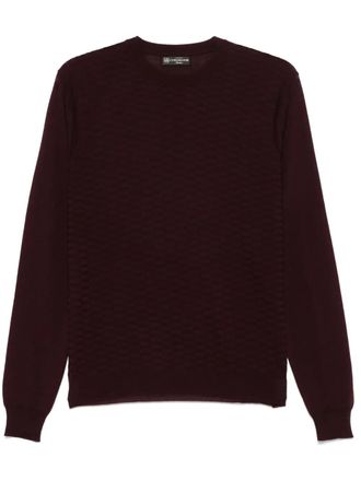 Corneliani Fijngebreid T-shirt - Rood