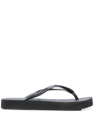 Havaianas platform logo slides - women - Rubber/Rubber/Rubber - 35/36 - Grey