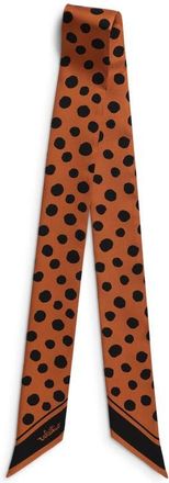 Valentino Garavani Dalmatian Polka Dot Silk Skinny Scarf in Orange at Nordstrom