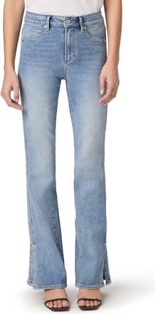 Paige Laurel Canyon High Waist Slit Cuff Bootcut Jeans in Canals at Nordstrom, Size 24