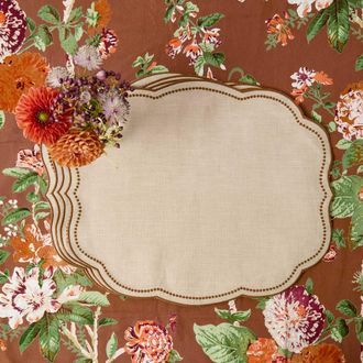 Mrs. Alice Eloise Linen Placemats in Brown at Nordstrom