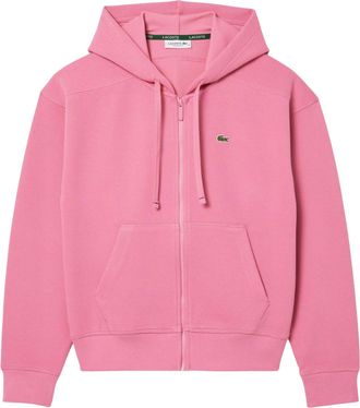 Lacoste Dames/Dames Pique Full Zip Hoodie (Roze)