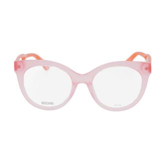 Moschino MOS613 Pink Acetate Round Frame Eyeglasses - Pink