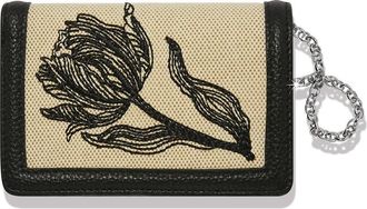 Brighton La Tulipe Noir Medium Wallet In Black