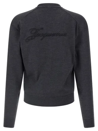 Jacquemus Merino Wool Cardigan - Gray