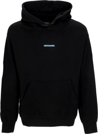 PROPAGANDA Zwarte Hoodie met Slangenprint - Heren - Hoodies - Zwart - XL - Katoen - Hoodies & sweatvesten