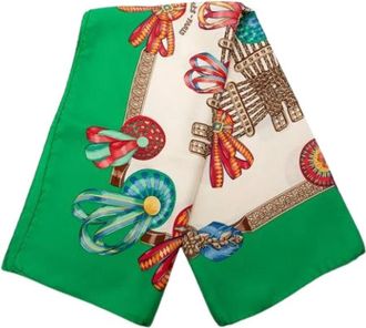 Herm&egrave;s Pre-owned Scarves, female, Multicolor, Size: ONE SIZE Pre-owned Les Rubans du Cheval Scarf