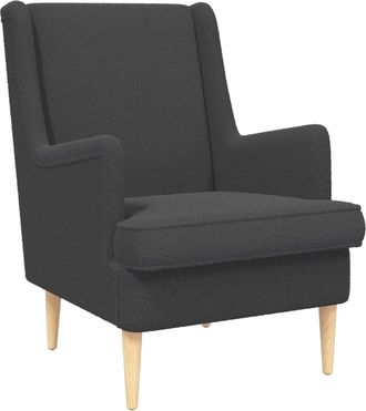 vidaXL Sill&oacute;n Gris Oscuro Boucl&eacute; Vidaxl