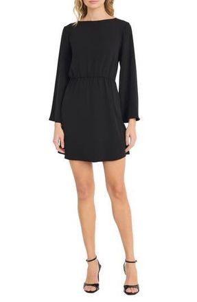 Donna Morgan Long Sleeve Minidress in Black at Nordstrom Rack, Size X-Small