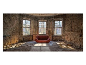 Schubiger M&ouml;bel Digitaldruck auf Acrylglas Rotes Sofa