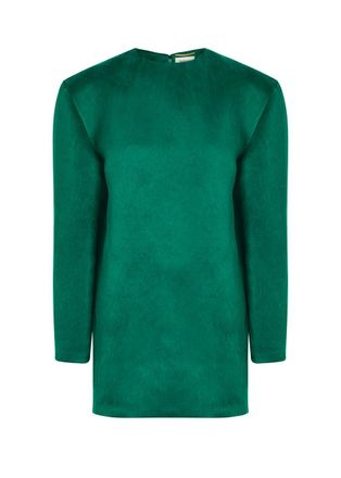 Saint Laurent Brushed Silk Mini Dress - Green - 38 (UK10 / S)