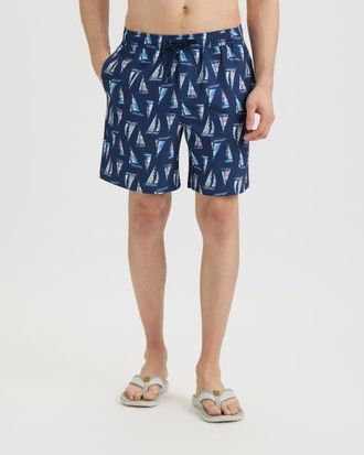 Salt Life Sandbar Sunday Allover Printed Shorts in New Navy at Nordstrom, Size Xx-Large