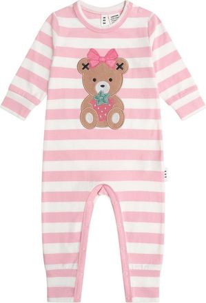 Huxbaby Strawberry Stripe Romper in Strawberry/almond Milk at Nordstrom, Size 12-18M Au